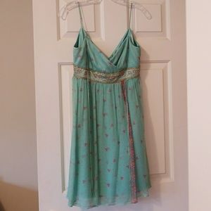 Laundry by Shelli Segal turquoise cocktail dress